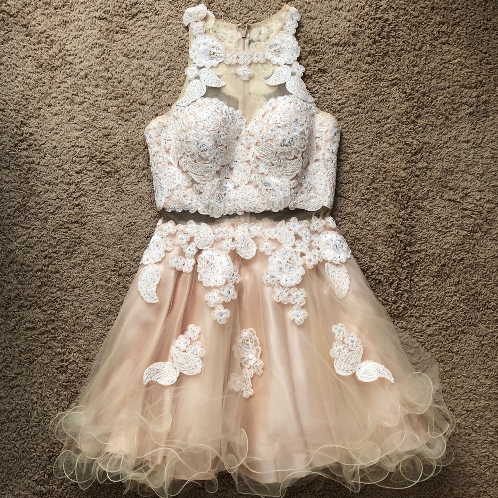 Short Formal Dress with Rhinestones